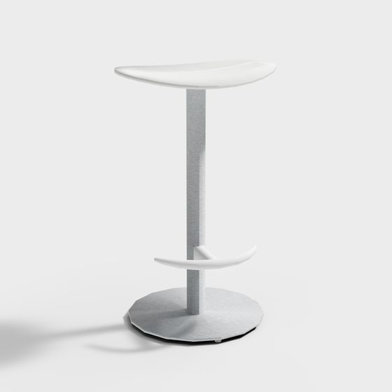 Streamlined Bar Counter 3D model for Creative Spaces