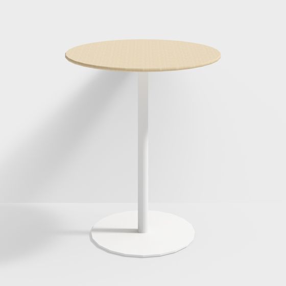 Low-Poly Round Table 3D model for Modern Design