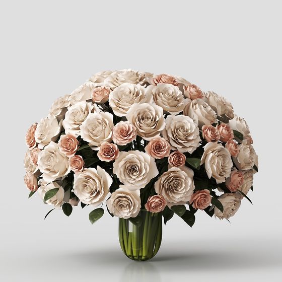 Elegant Rose Bouquet 3D model for Creative Projects