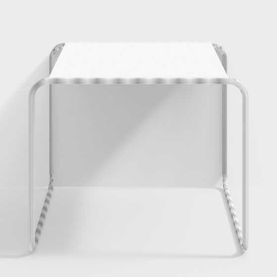 Sleek Metal Side Table 3D model