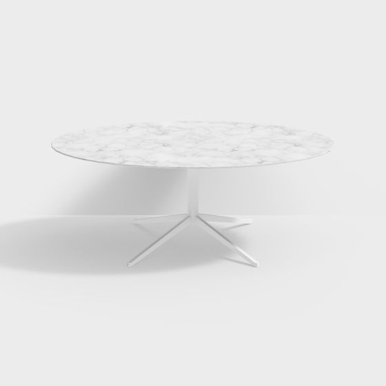 Elegant Marble Round Table 3D model