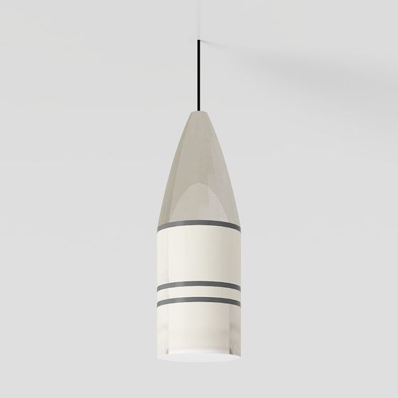 Futuristic Cone Shaped Pendant Light 3D model