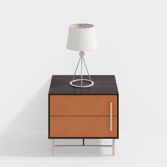 Stylish Modern Bedside Table 3D model