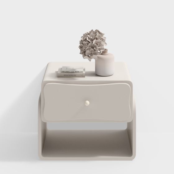 Modern Minimalist Nightstand 3D model