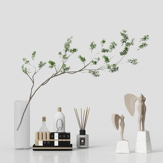 Elegant Low-Polygon Nature-Inspired 3D Model