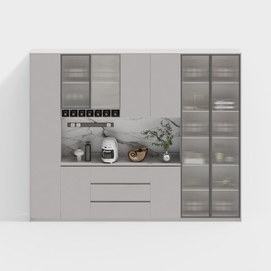 Modern Urban Living Room Cabinet 3D model