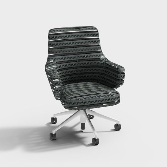 Modern Low-Polygon Office Chair 3D model
