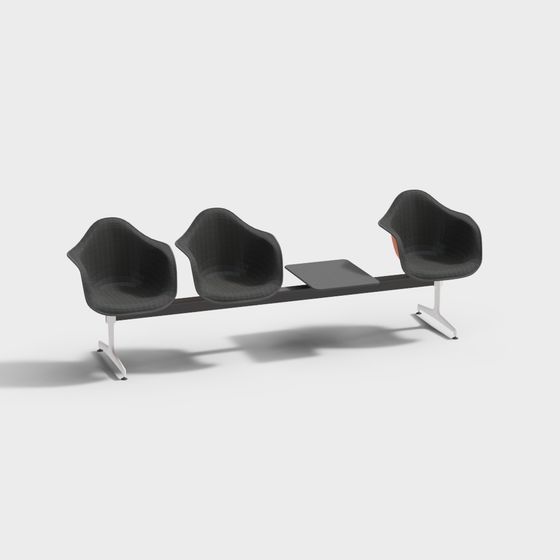 Stylish Urban Waiting Chair 3D model