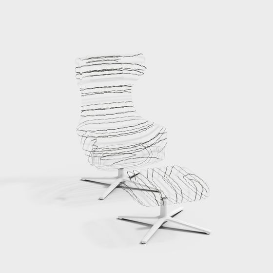 Elegant Minimalist Chair 3D model for Modern Spaces