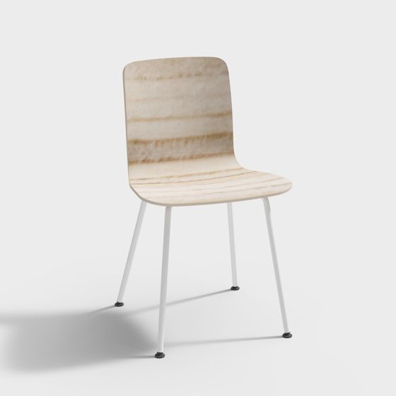 Contemporary Wooden Chair 3D model for Creative Projects