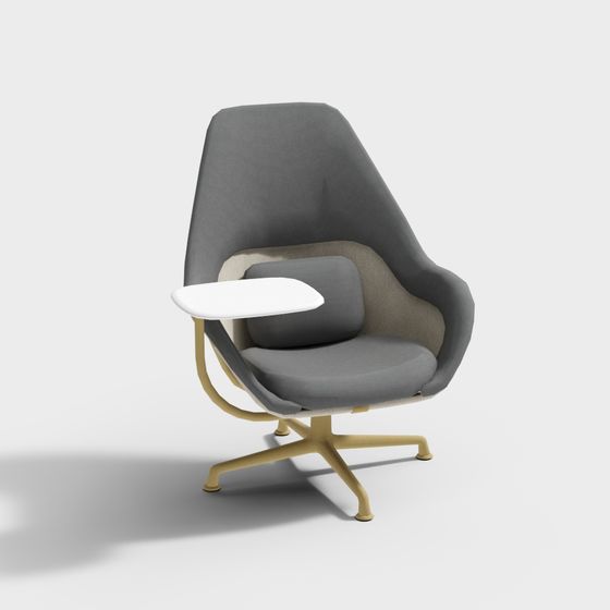 Sleek Lounge Chair 3D model for Modern Design