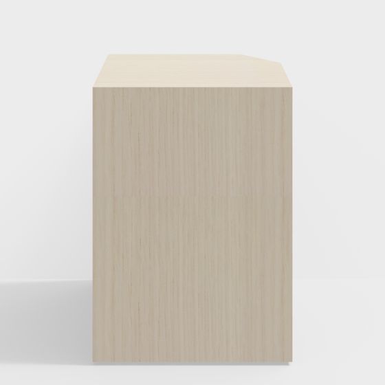 Minimalist Wooden Side Table 3D model