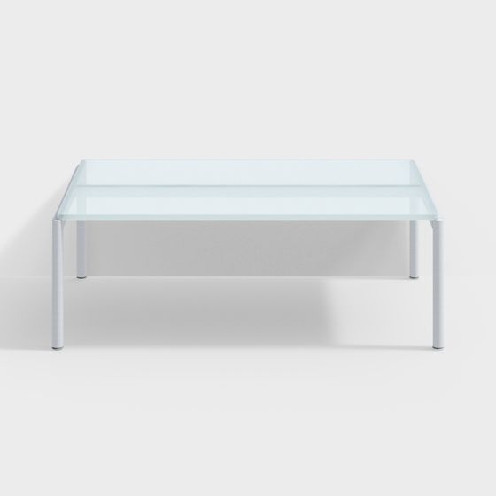 Contemporary Low-Poly Glass Table 3D model