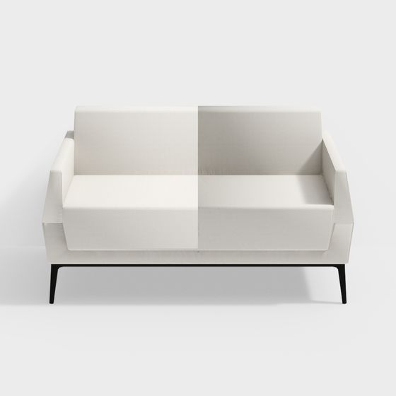 Urban Elegance Low-Poly Sofa 3D model for Modern Spaces