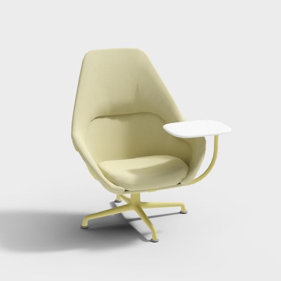 Streamlined Lounge Chair 3D model for Modern Interiors