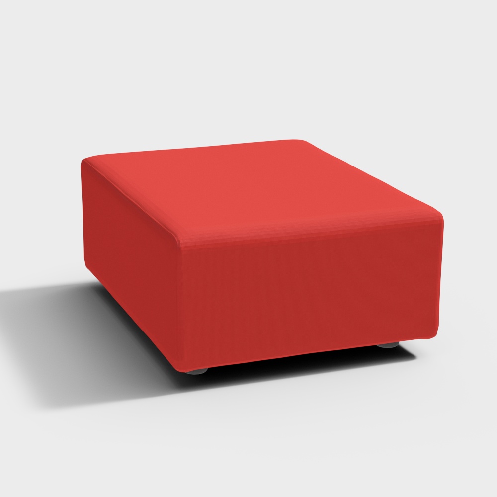 Minimalist Red Stool 3D model