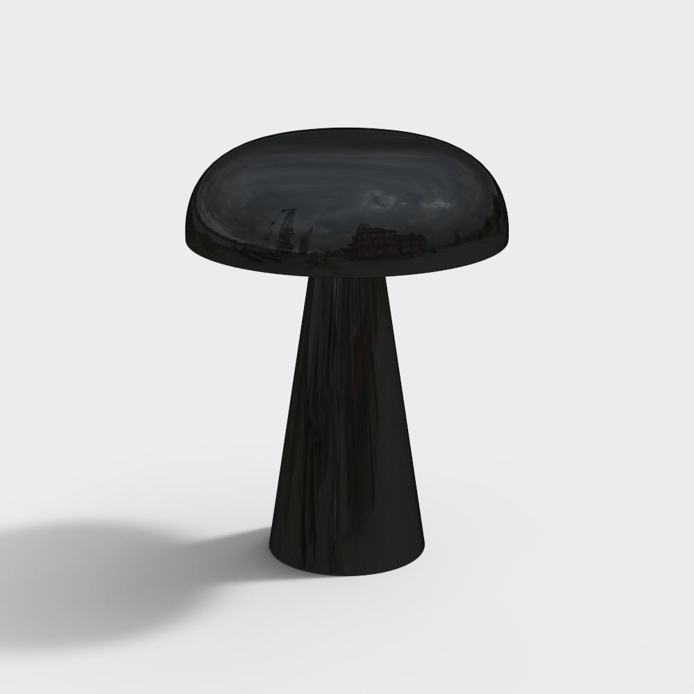 Urban Light Desk 3D Model – Sleek Black Modern Design
