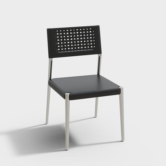 Modern black rattan book chair