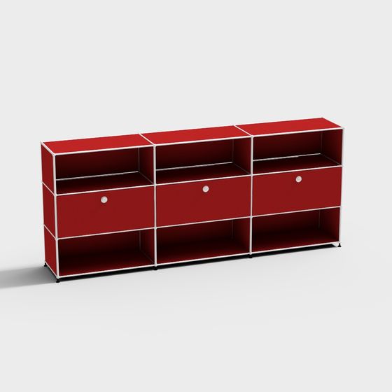 Modular Bookshelf 3D model in Modern Aesthetics