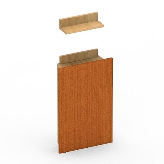 Low-Poly Wooden Elements 3D Model