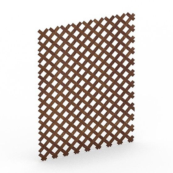 Realistic Low-Poly Wooden Lattice 3D model