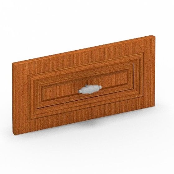 Realistic Low-Poly Wooden Drawer 3D model