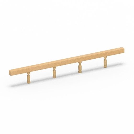 Wooden Balustrade 3D model