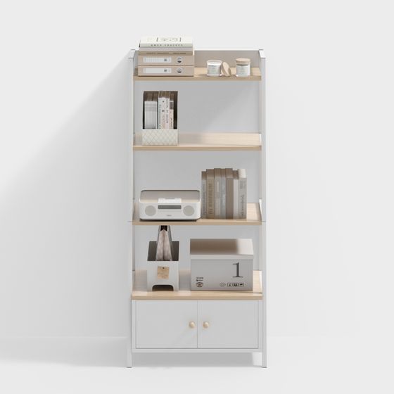 Modern Minimalist Bookshelf 3D model