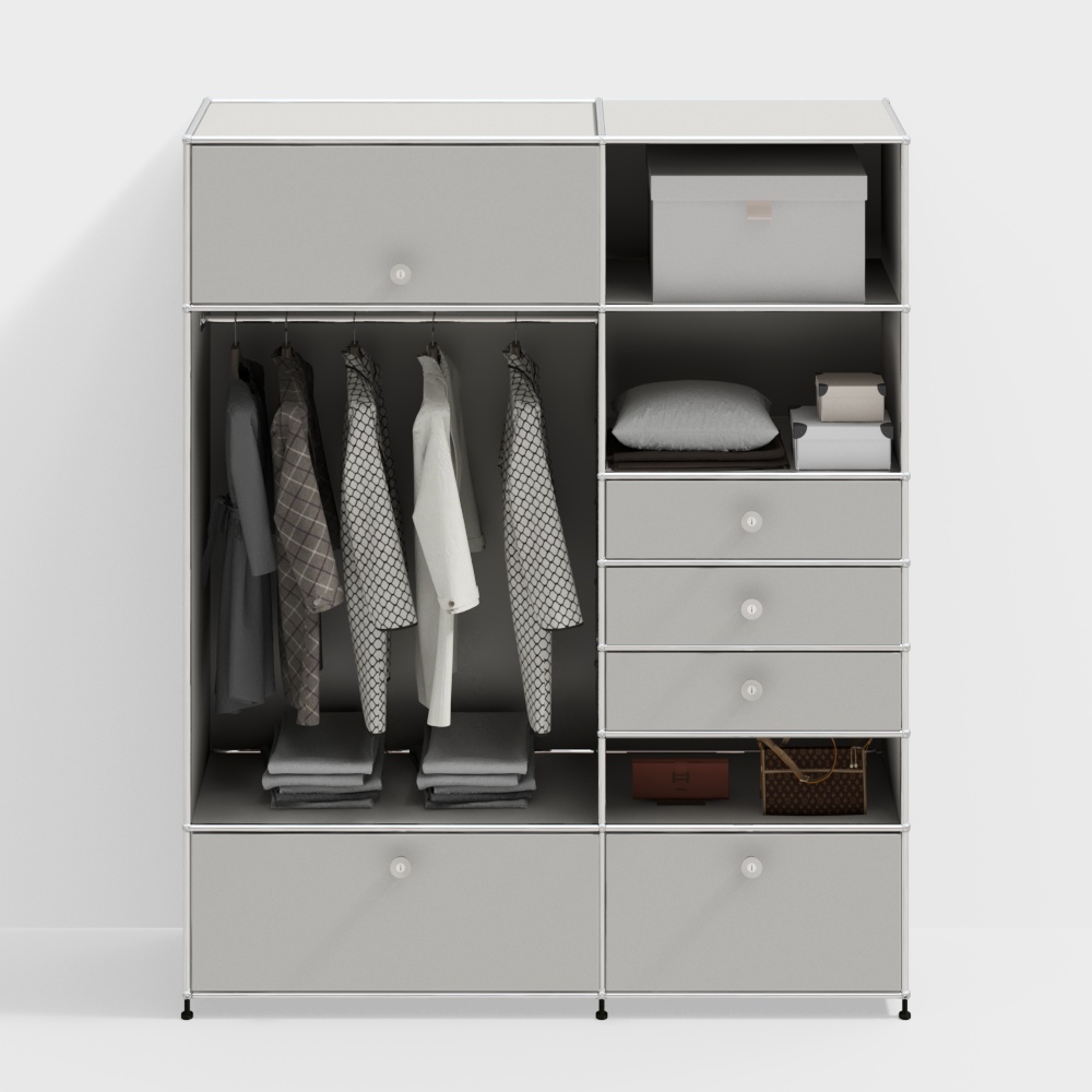 USMモダンホワイトワードローブ