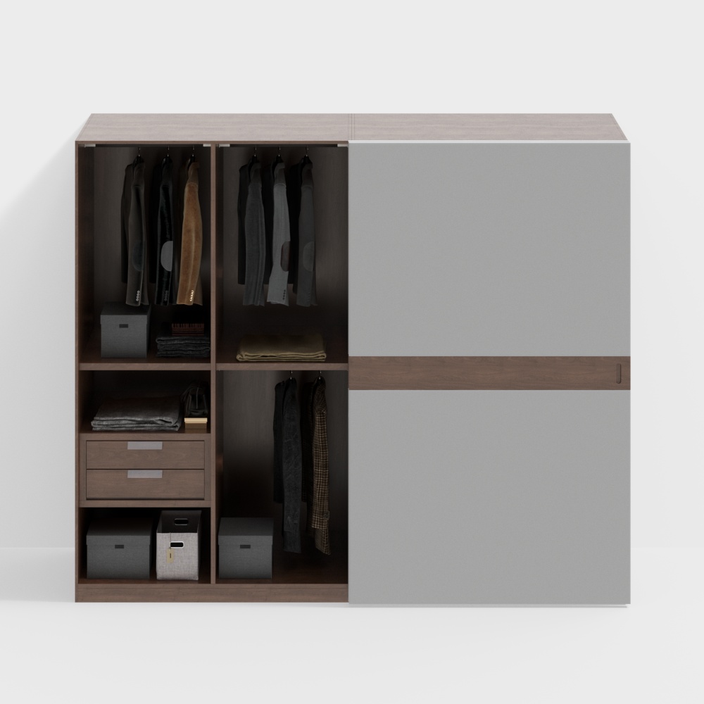 Armario ropero con puertas correderas modernas