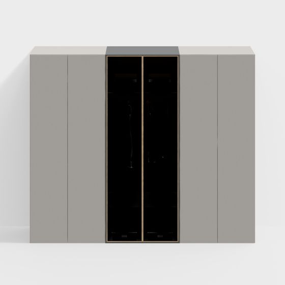 Urban Wardrobe 3D model - Modern Minimalism