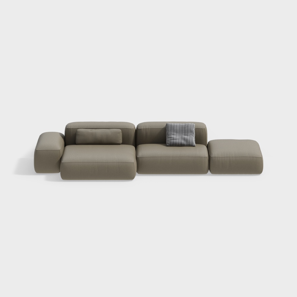 Modern living room multi-person sofa