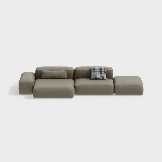 Modern Low-Polygon Sofa 3D model