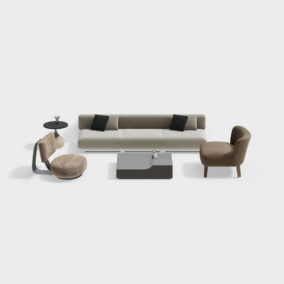 Urban Living Room Set 3D model