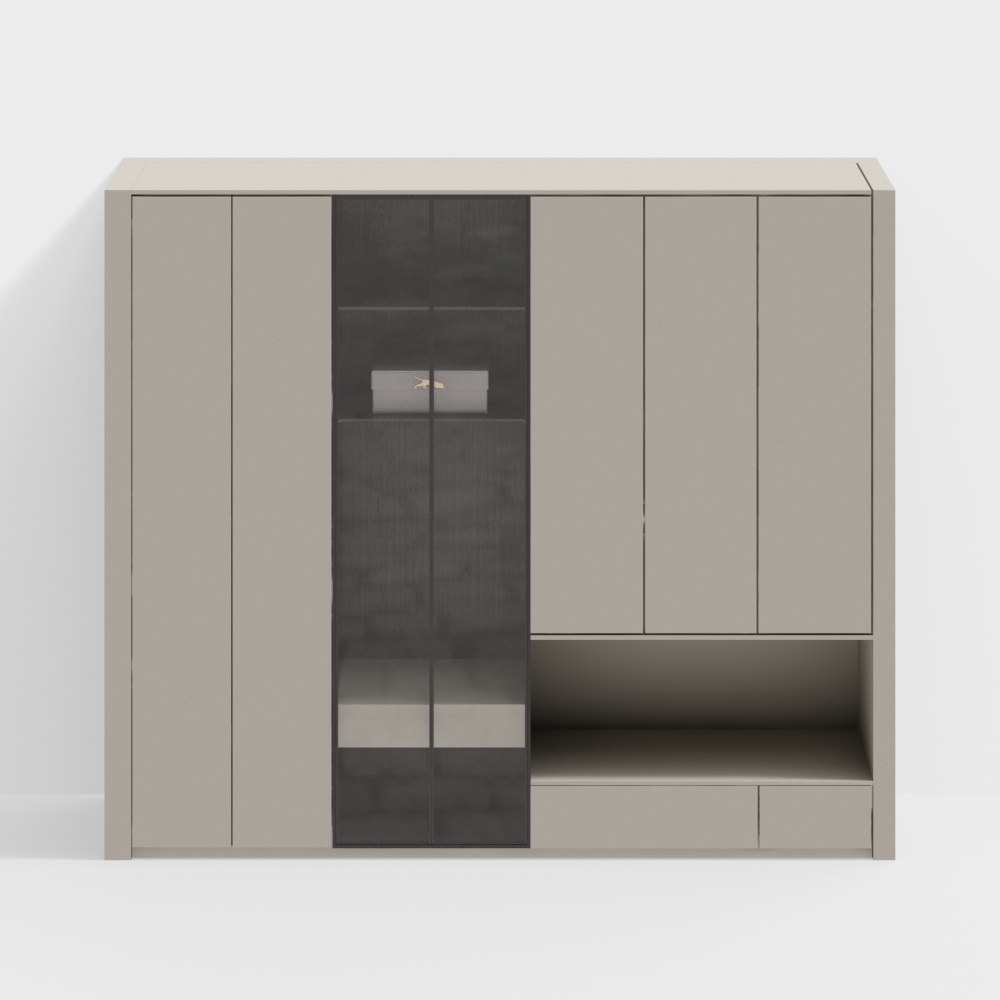 Modern minimalist bedroom wardrobe