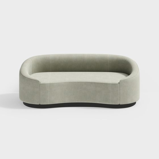 Oval Comfort Low Poly Sofa 3D model