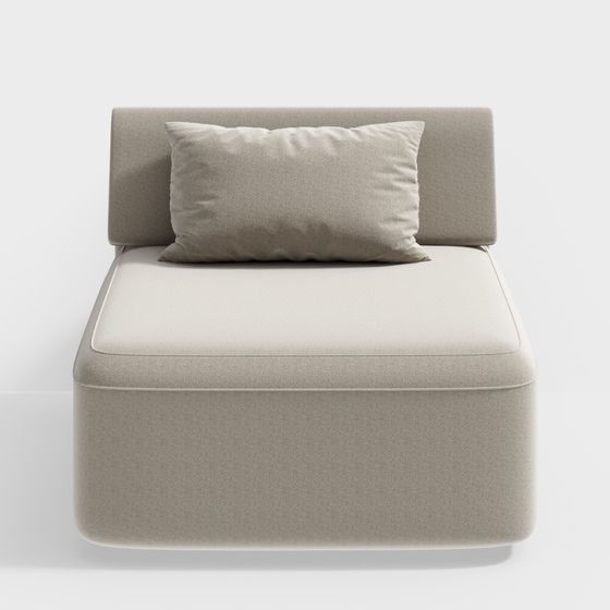 Одиночный диван из ткани в стиле ваби-саби