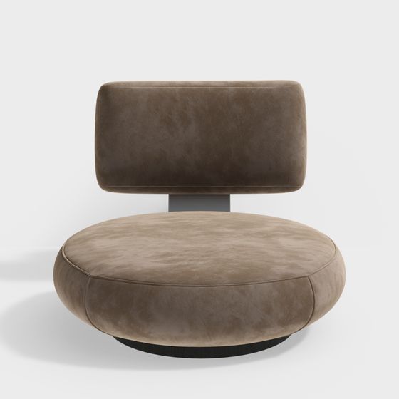 Velvet Cocoon Chair Modern Single Armchair 3D model