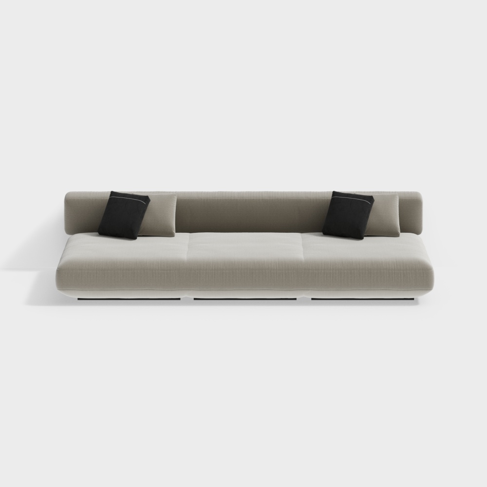 Modern living room in-line multi-person sofa