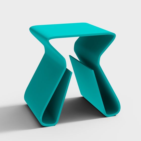Zigzag Stool 3D model for Creative Designs