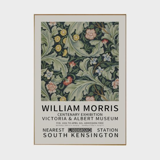 Low Poly Floral 3D model Inspired by William Morris