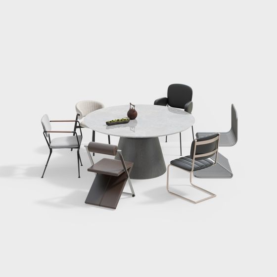 Urban Lounge Low Poly 3D model