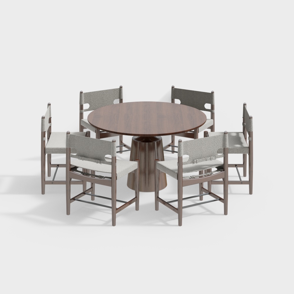 Chinese style restaurant dining table and chair combination