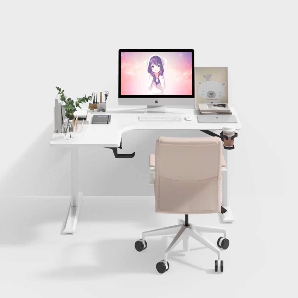 Modern lifting desk and chair combination