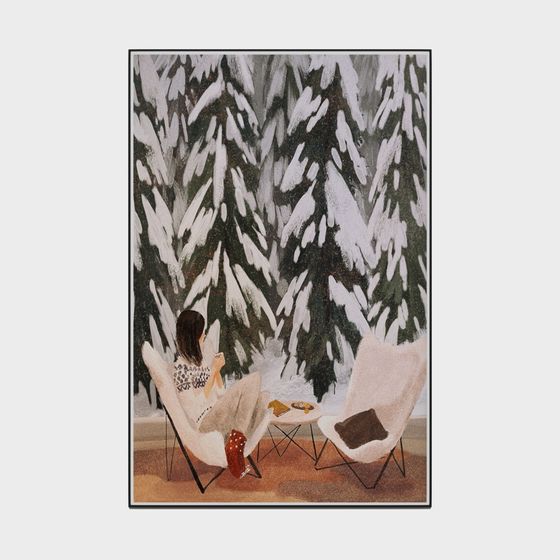 Afternoon in the Snowy Forest 3D model