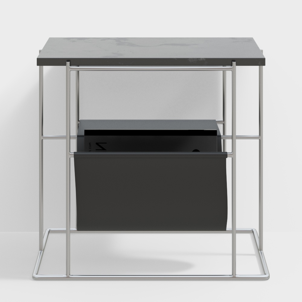 Modern black marble metal edge several