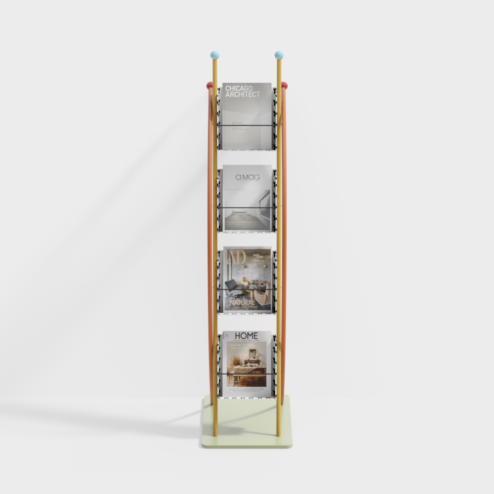 Giá đỡ tạp chí màu Dopamine hiện đại