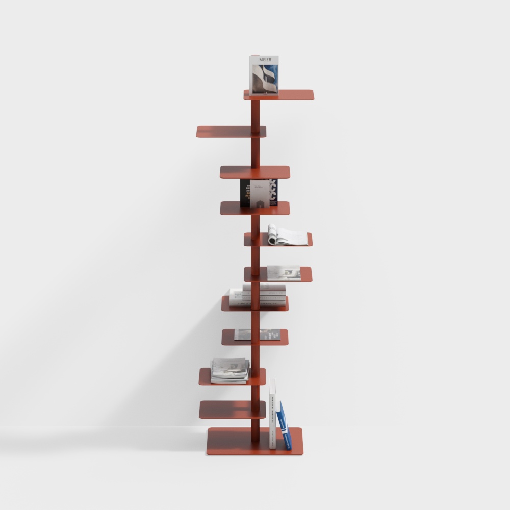 Modern vertical divider magazine rack