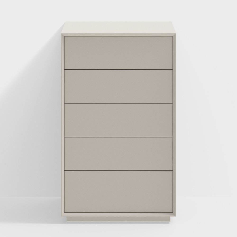 Современный белый комод в кремовом стиле