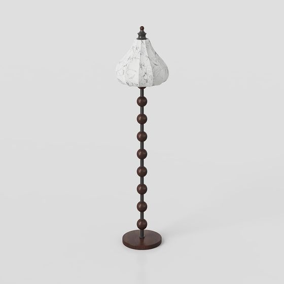 Retro Floor Lamp 3D model with Elegant Charm